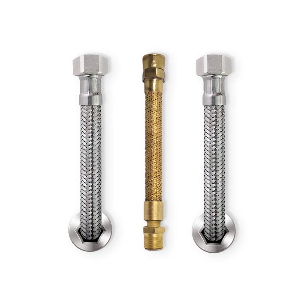 Kit de tubos flexíveis Komeco para aquecedor a gás — M1/2″ × F1/2″ · 40 cm