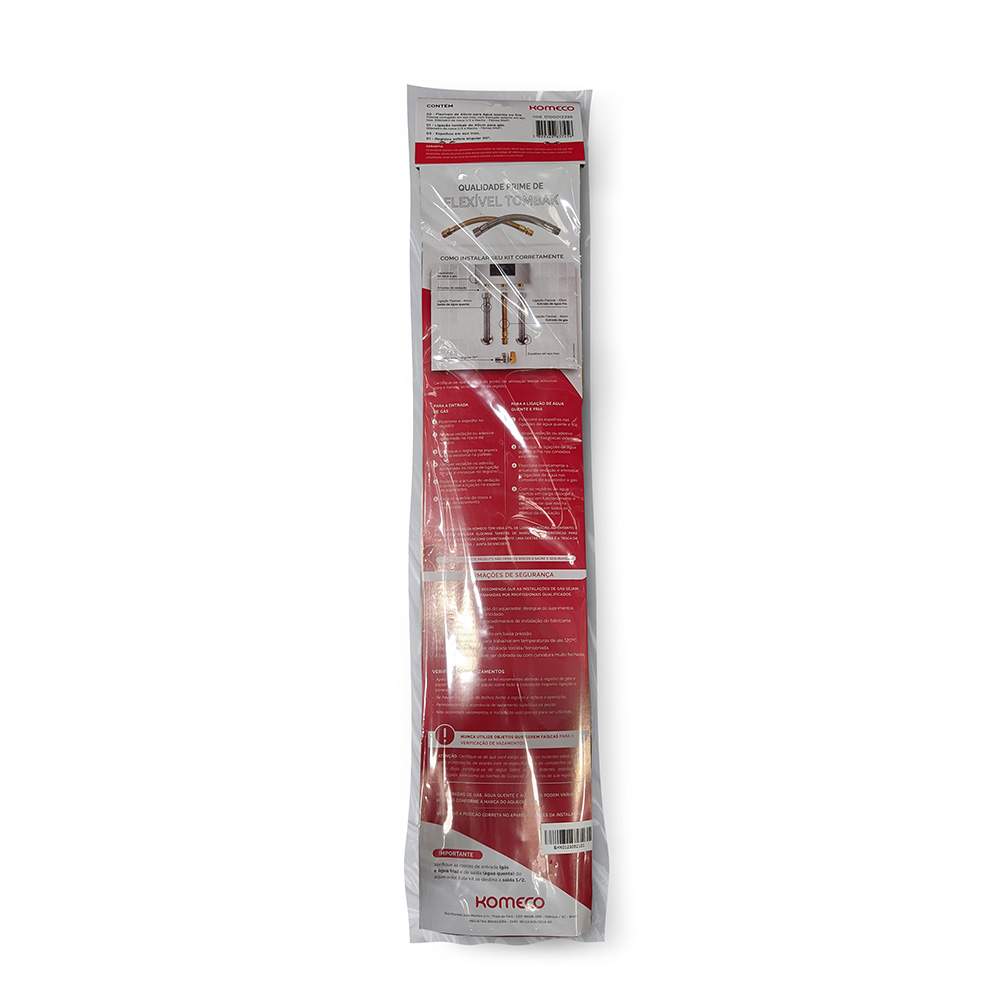 Kit de tubos flexíveis Komeco para aquecedor a gás — M1/2″ × F1/2″ · 40 cm